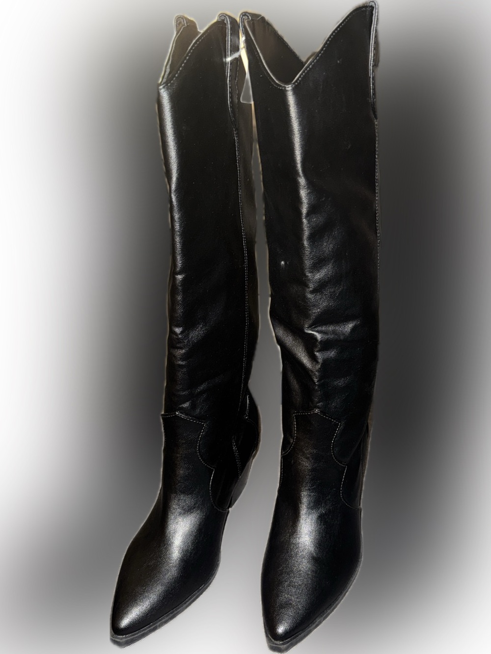 BAMBOO Black Over-the-Knee Pointed Toe Boots